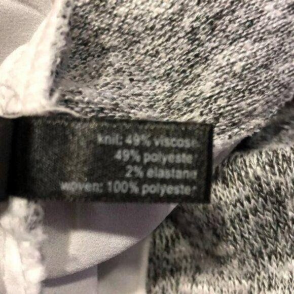 The Limited Mixed Media Sweater, Gray Ivory Scoop Neck Women's Size XS - Picture 7 of 8